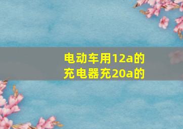 电动车用12a的充电器充20a的