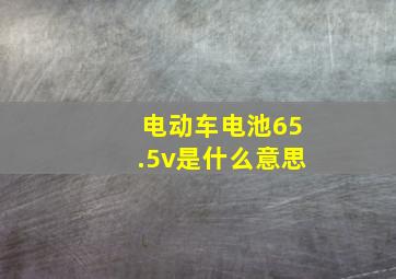 电动车电池65.5v是什么意思