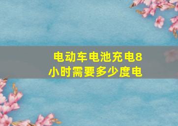 电动车电池充电8小时需要多少度电