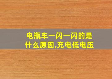 电瓶车一闪一闪的是什么原因,充电低电压