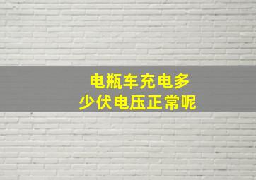 电瓶车充电多少伏电压正常呢