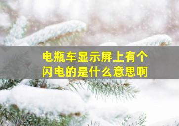 电瓶车显示屏上有个闪电的是什么意思啊