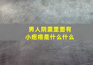 男人阴囊里面有小疙瘩是什么什么