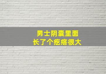 男士阴囊里面长了个疙瘩很大