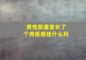 男性阴囊里长了个肉疙瘩挂什么科