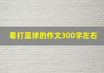 看打篮球的作文300字左右