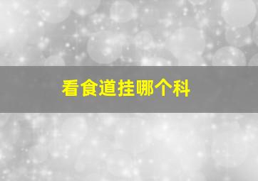 看食道挂哪个科