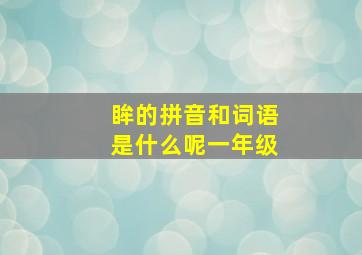 眸的拼音和词语是什么呢一年级