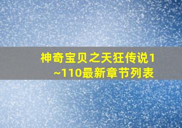 神奇宝贝之天狂传说1~110最新章节列表