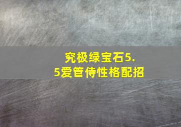 究极绿宝石5.5爱管侍性格配招