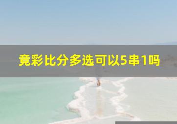 竞彩比分多选可以5串1吗