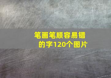 笔画笔顺容易错的字120个图片