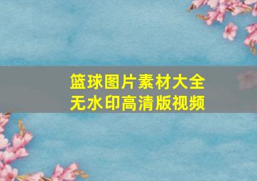 篮球图片素材大全无水印高清版视频