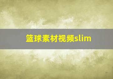 篮球素材视频slim