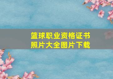 篮球职业资格证书照片大全图片下载