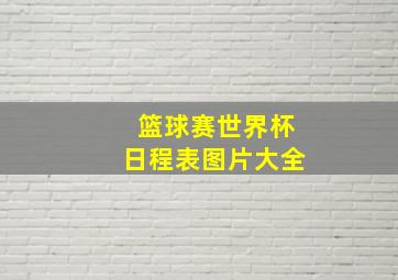 篮球赛世界杯日程表图片大全