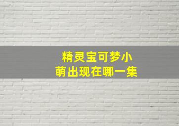 精灵宝可梦小萌出现在哪一集