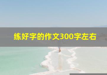 练好字的作文300字左右