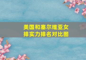 美国和塞尔维亚女排实力排名对比图