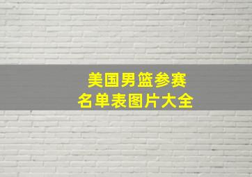 美国男篮参赛名单表图片大全