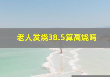 老人发烧38.5算高烧吗