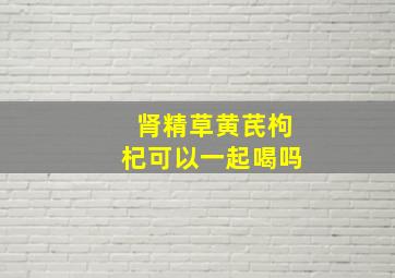 肾精草黄芪枸杞可以一起喝吗