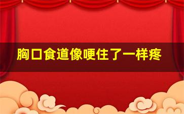 胸口食道像哽住了一样疼