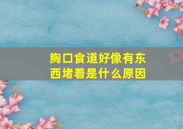 胸口食道好像有东西堵着是什么原因