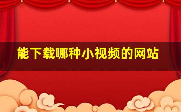 能下载哪种小视频的网站