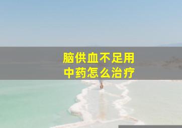 脑供血不足用中药怎么治疗