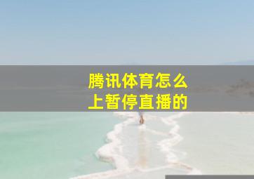 腾讯体育怎么上暂停直播的