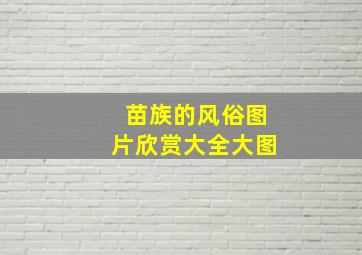 苗族的风俗图片欣赏大全大图