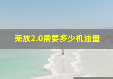 荣放2.0需要多少机油量