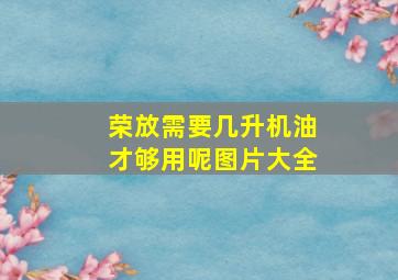 荣放需要几升机油才够用呢图片大全