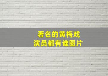 著名的黄梅戏演员都有谁图片