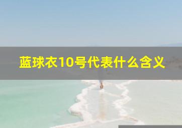 蓝球衣10号代表什么含义