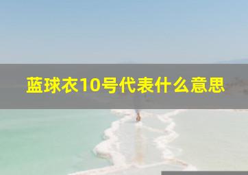 蓝球衣10号代表什么意思