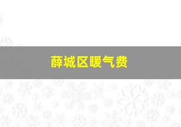 薛城区暖气费