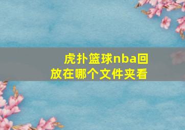 虎扑篮球nba回放在哪个文件夹看