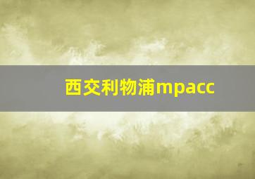 西交利物浦mpacc