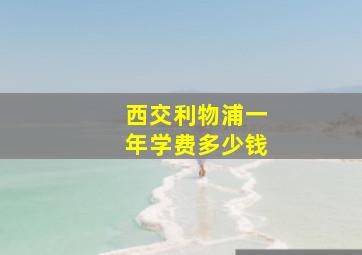 西交利物浦一年学费多少钱