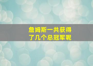 詹姆斯一共获得了几个总冠军呢