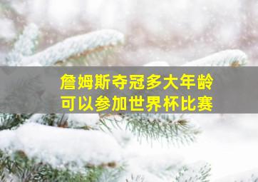 詹姆斯夺冠多大年龄可以参加世界杯比赛