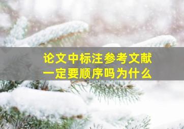 论文中标注参考文献一定要顺序吗为什么