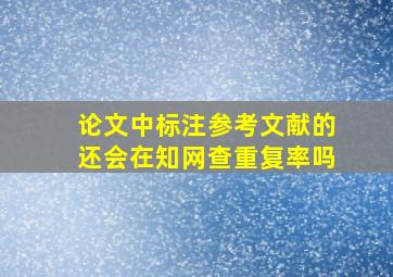 论文中标注参考文献的还会在知网查重复率吗