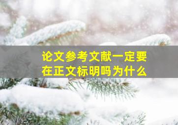 论文参考文献一定要在正文标明吗为什么