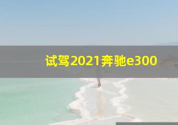 试驾2021奔驰e300