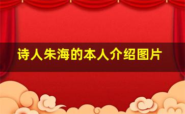 诗人朱海的本人介绍图片