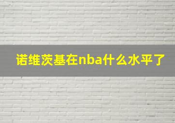 诺维茨基在nba什么水平了