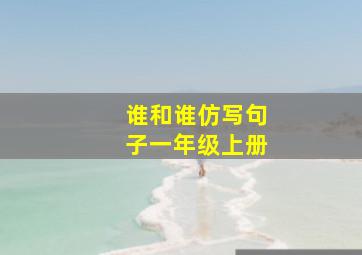 谁和谁仿写句子一年级上册